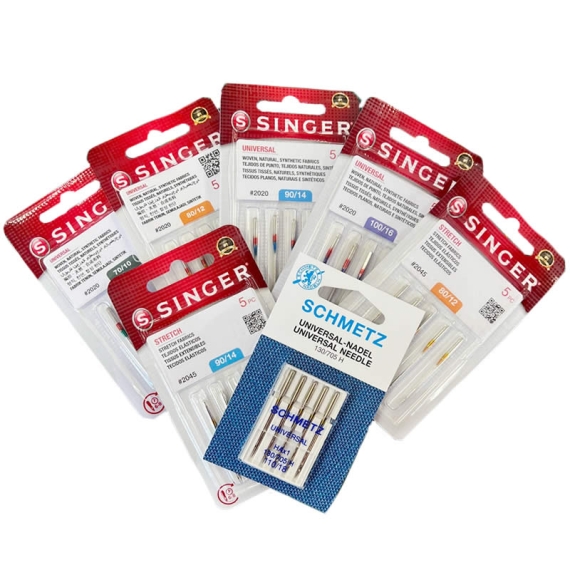 Comprehensive 7 Packet Set Of Sewing Machine Needles Singer Sewing