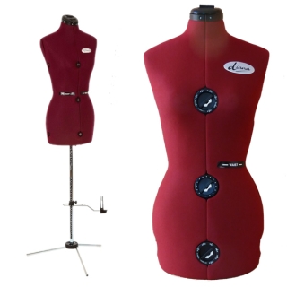 Dressmakers dummy with metal stand with skirt marker