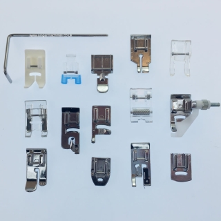 15 designer presser foot attachment set for Singer Janome Brother models