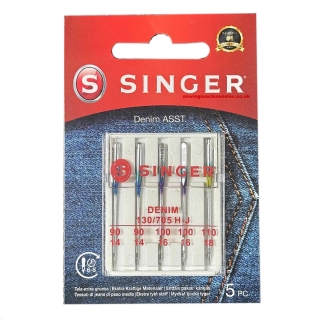 Singer denim needles in assorted sizes
