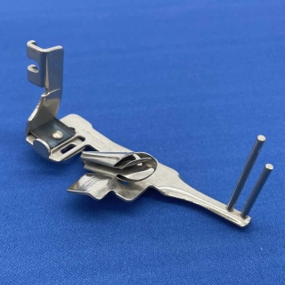 Slant needle bias binding attachment