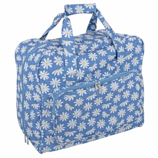 Blue Daisy Print Sewing Machine Carry Bag
