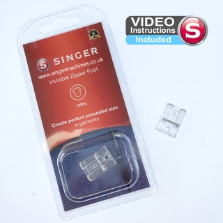 Genuine Singer Brand Invisible Zipper Foot with Video Instructions Included