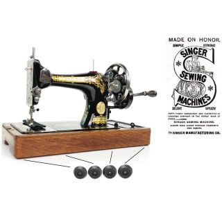 Rubber feet for wooden base of older sewing machine
