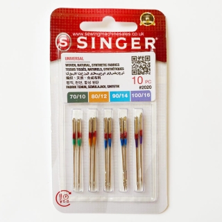 Assorted pack of sewing machine needles