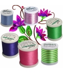 Rayon threads for machine embroidery
