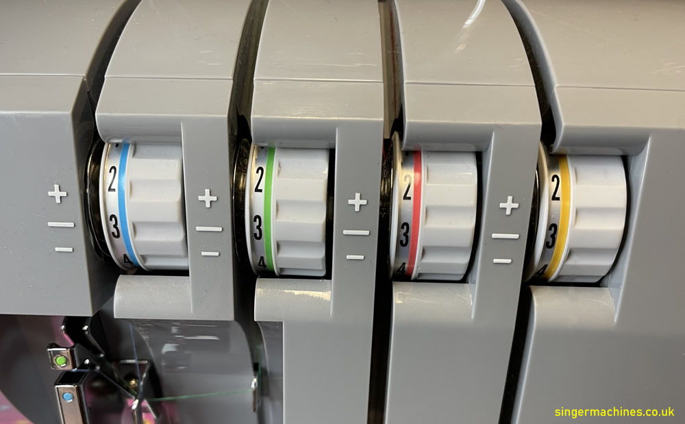 Singer heavy duty overlocker tension dials